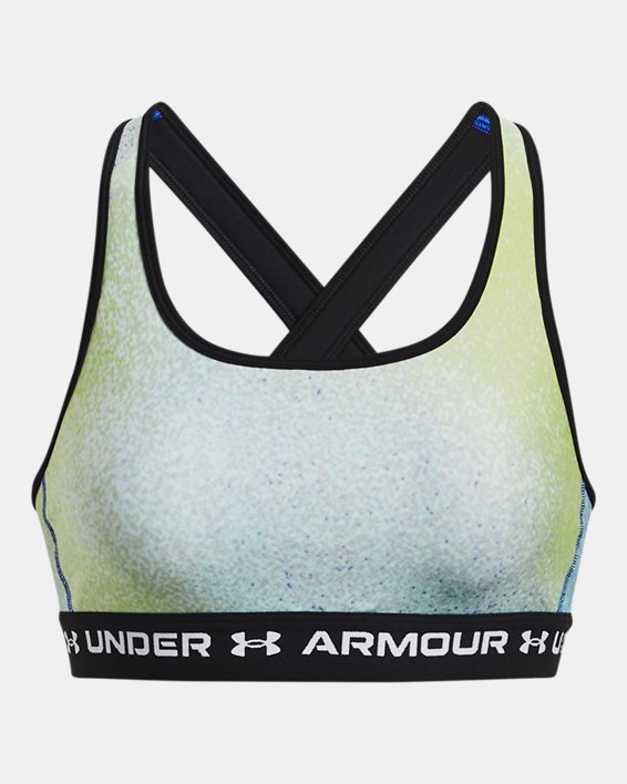 Sujetador deportivo Armour® Mid Crossback Printed para mujer, Gray, pdpMainDesktop image number 10
